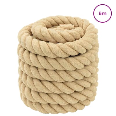 vidaXL - Boottouw - 5 - mm - 5 - m - Naturel