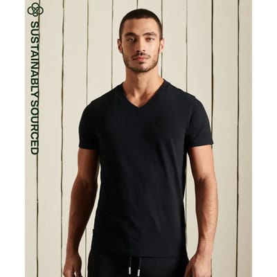 T-shirt met korte mouwen Superdry Vintage Logo Emb V