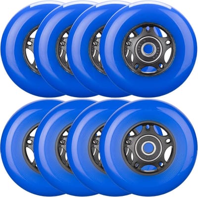 Set van 8 Vervangende Inline Skate Wielen 85A met ABEC-9 Lagers voor Skate, Scooter en Bagage Reparatie - Diverse Maten