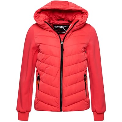 Superdry - Gewatteerde hybride Storm jas met capuchon - Dames - Hoodies