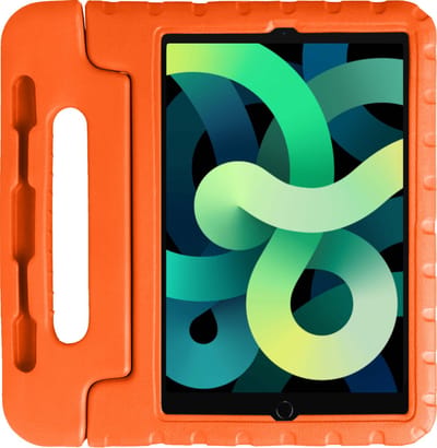 Hoes - Geschikt voor Apple iPad Air 5 (2022) - 10.9 inch - 5e Generatie - M1 - Kinderhoes Shockproof Bumper - Kidsproof Case - Tablet Hoesje - Kinder Hoesje Cover - Oranje