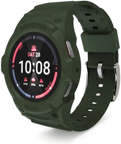 Bandje - met ingebouwde case - geschikt voor Samsung Galaxy Watch 7 (40 mm) - legergroen