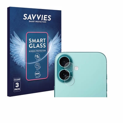3 Stuks Savvies Screenprotector - geschikt voor Apple iPhone 16 (ALLEEN Camera Lens) - beschermfolie glas transparant