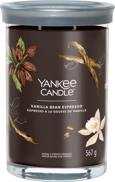 Yankee Candle - Vanilla Bean Espresso Large Tumbler Geurkaars - 100 branduren - twee lonten