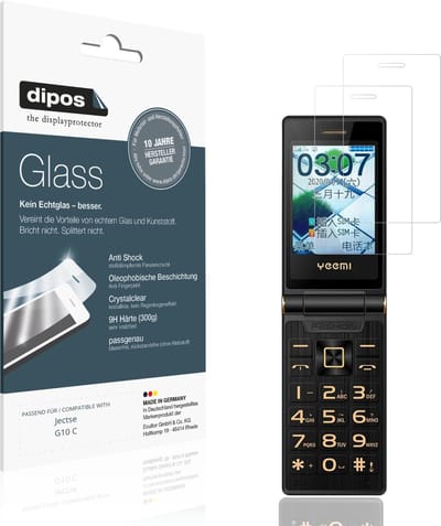 dipos – 2x Pantserfolie geschikt voor Jectse G10 C | 9H Screenprotector