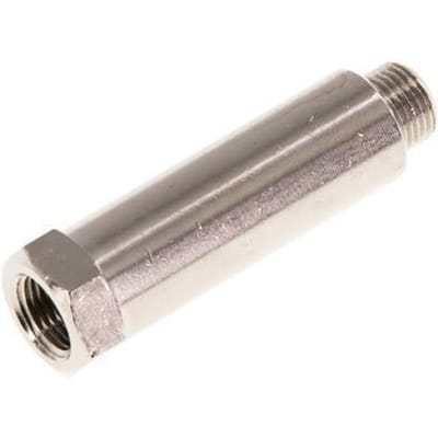 G 1/8'' F/M Vernikkeld Messing Verlengstuk 16 Bar - 45 mm [2 Stuks]