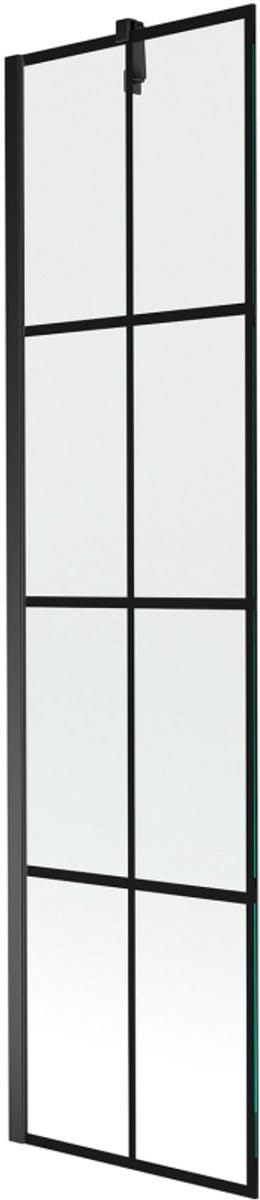 Mexen Next een-delige badwand 50 x 150 , zwart raster, zwart - 895-050-000-00-77-70