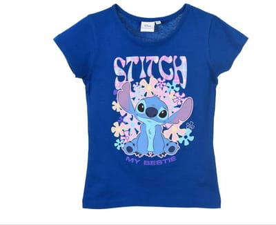 Disney - Lilo & Stitch - T-shirt - Kleur Blauw. Maat 92/98 cm - 2/3 jaar.