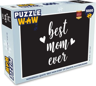 Puzzel Quote - Best mom - Moederdag - Legpuzzel - Puzzel 1000 stukjes volwassenen