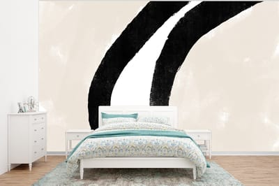 Behang - Fotobehang Abstract - Lijn - Design - Pastel - Breedte 400 cm x hoogte 300 cm