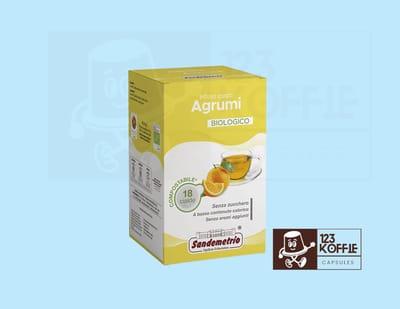 Sandemetrio Infuso agli Agrumi Bio ESE 44 mm Pads | 18 x Biologische Citrus Infusie Pads
