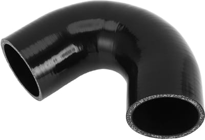 Dailygoods- Koelslang Zwart - Silicone Materiaal - Meerlaags Geweven Doek - Binnendiameter 57mm - Lengte 90mm - Maximale Temperatuur 300℃ - Siliconenslang