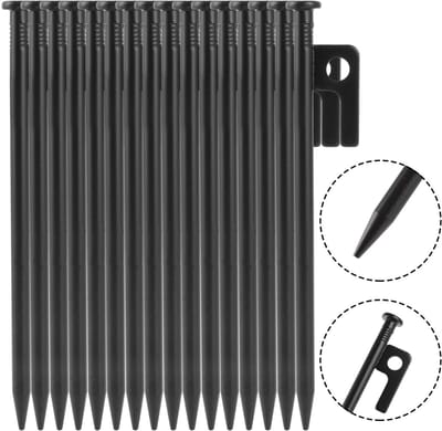 Dailygoods- Tentharingen 20 cm - Stalen Haringen - Stormbestendig - Heavy Duty - Stevig Metaal - Hoge Hardheid - Grondpen