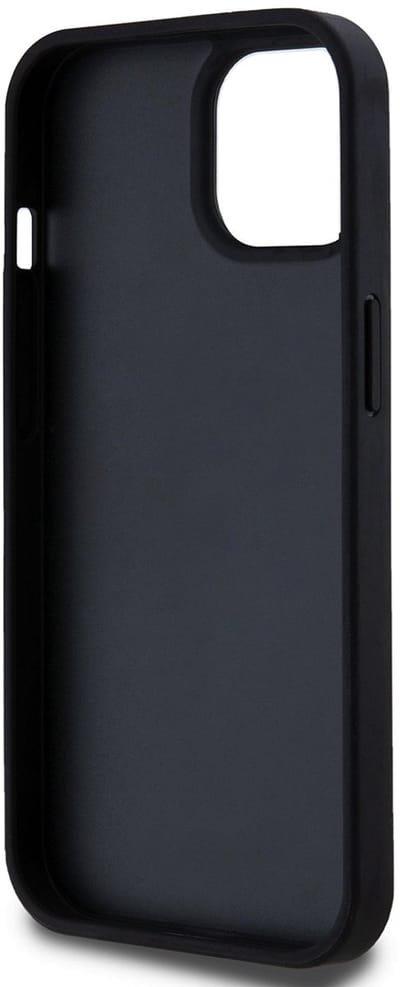 DKNY Checkered Printed Stripe Back Case - Geschikt voor Apple iPhone 15 (6.1") - Zwart
