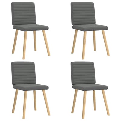 vidaXL - Eetkamerstoelen - 4 - st - stof - donkergrijs