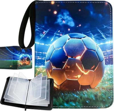 Thijox - Verzamelmap Voetbalkaarten 400 Kaarten Capaciteit - Premium Ritsmap met Draagriem voor Ruilkaarten - Ideaal Cadeau voor Voetbalfans