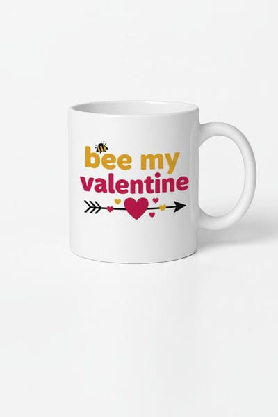 Bee My Valentine Mok | Valentijn Cadeau met Lieve Bijen Design