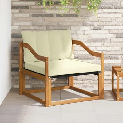 vidaXL - Buiten - bank - set - Massief - Acaciahout - en - Textilene - Naturel