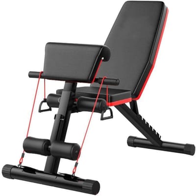 Fitness Gewichtbank - Trainingsbank Verstelbaar - Full Body Workout - Inclusief Bicep Curl Module