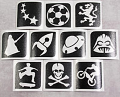 Temporary Tattoo Stencil - Sjablonen Glitter Tattoos - Sport-Space