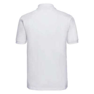 Russell Heren Klassiek Piqué Katoenen Polo Shirt (Wit)