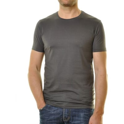 Ragman T-Shirt Round Neck Uni Bodyfit Leisteen / male