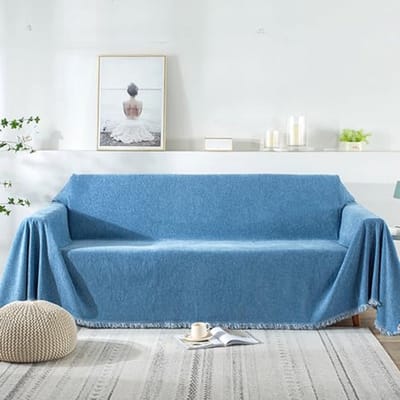 Zachte Pluche Decoratieve Sofa Kussenhoes en Protector voor Bank, 1/2/3-zits, 180 x 380 cm