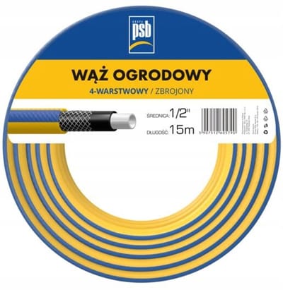15m Tuinslang 1/2" 4-laags - Flexibel, UV- en Algvrij