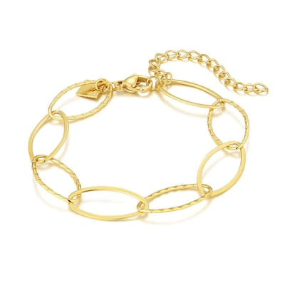 Twice As Nice Armband in goudkleurig edelstaal, open ovalen 16cm+5cm