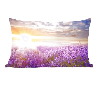 Sierkussens - Kussentjes Woonkamer - 50x30 cm - Lavendel - Zon - Lucht - Natuur