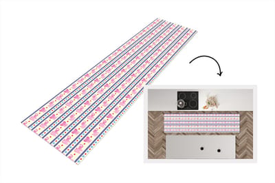 Keukenloper - Loper keuken - Roze - Olifant - Lijn - Design - 200x50 cm - Keukenloper vinyl