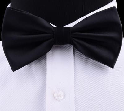 Vlinderdas - 100% zijden - zwart - strik - luxe en chique vlinderstrik - volwassenen - waterafstotend - Cadeau - vlinderdassen