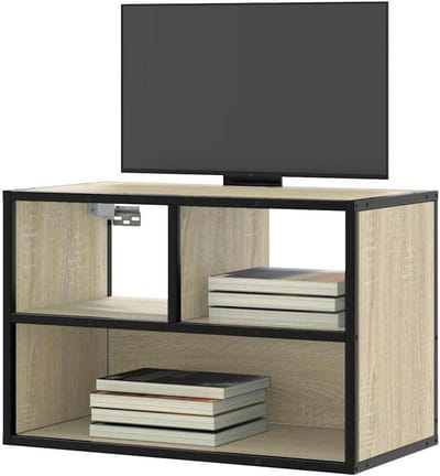 TV-meubel Wandmontage - TV-kast Ophangen - Ruimte Besparen - Robuust Metalen Frame - 60 cm - Sonoma Eiken