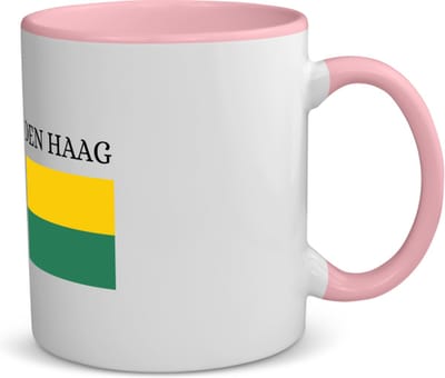 Akyol - den haag koffiemok - theemok - roze - Rotterdam - hagenezen, hagenaren of toeristen - vlag - den haag - zuid holland - 350 ML inhoud