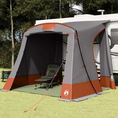 vidaXL - Achterkleptent - -persoons - 285 - x - 255 - x - 245 - cm - Grijs - en - Oranje