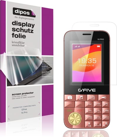 dipos – 4x Beschermfolie geschikt voor GFive 16 Pro | Krasbestendige & heldere Screenprotector Ultra-Thin