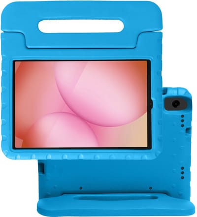 Hoes - Geschikt voor Samsung Galaxy Tab A11 - Kinderhoes Shockproof Bumper - Kidsproof Case - Tablet Hoesje - Kinder Hoes Cover - Blauw