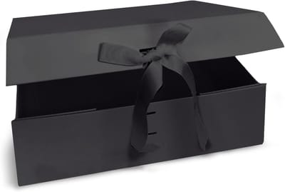 Geschenkdoos met deksel - Verpakking met strik - Feestelijke presentatie - Magneetsluiting en lint