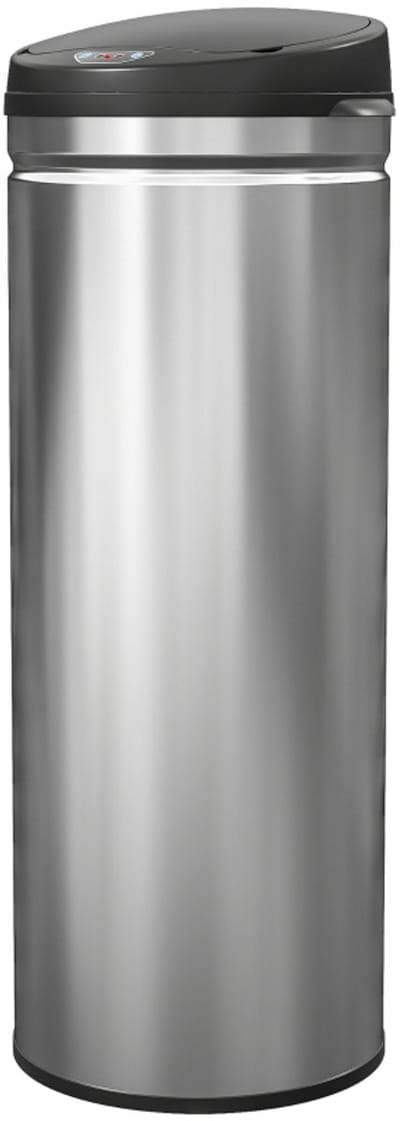 Sensorafvalbak van 50L- Prullenbak met Sensor - Afvalbak met Bewegingssensor - Aanraakvrij - Softclose - Roestvrij Staal - voor Keuken, Kantoor, Slaapkamer - Zilver