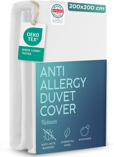 Dekbedovertrek Anti-Mijt - Mijtdichte Overtrek - Gezonde Slaap - Hoge Dichtheid Weefsel - 200x200 cm - Wit