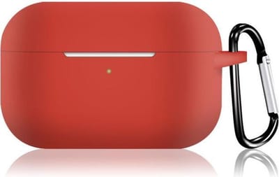KELERINO. Siliconen Case geschikt voor Apple AirPods Pro - Met Haak - Rood