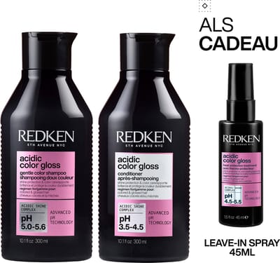 Redken Acidic Color Gloss Duo + Cadeau - Shampoo 300ml & Conditioner 300ml + Leave-in Spray 45ml Cadeau - Gekleurd Haar
