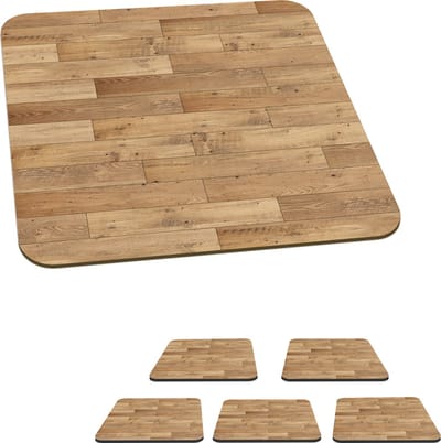 Onderzetters voor glazen - Patroon - Parket - Patronen - 10x10 cm - Glasonderzetters - 6 stuks