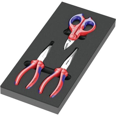 Wera 05150181001 Tangenset 3-delig Knipex, met schuimrubber inzetstuk