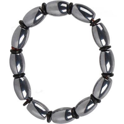 Terahertz Kralen Armband Elastisch Stressverlichting Meridiaanbehandeling Unisex Energie Helende Steen Armband gray