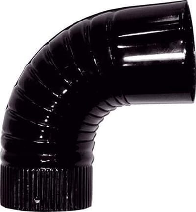 overzicht  Bocht 90° Emaille Zwart 0.5mm (90mm)