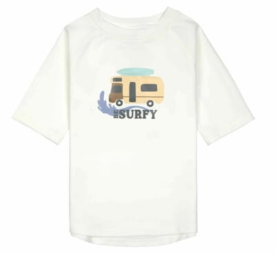 Lässig - UV - T-shirt - Surfy - Camping - Sea salt - Wit - Maat 74/80
