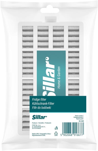 Sillar, 1x koelkastfilter, luchtfilter, antibacterieel, neutraliseert geurtjes, vervanging voor Microban ANT001, compatibel met koelkasten van Whirlpool en Indesit