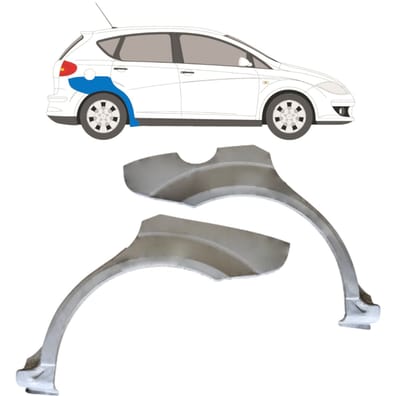 Reparatiepaneel achterspatbord voor Seat Altea 2004-2015 / Links + Rechts / Set