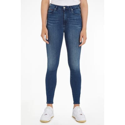 Tommy Hilfiger Sylvia Hr Super Skinny Jeans Mid Blue Size: W25L30 | Skinny Outlet | Dames | Blauw
